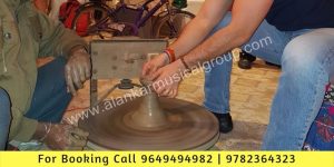 Kumhar Pot Making Setup in jaipur Events, Pottary Making, Live Sand Pot Making Demo Jaipur Events