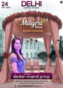 Mayra Singer, Bhat Singer, Musical Mayra, Mamera Jaipur, Delhi