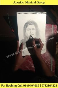 Pencil Sketches in Live Event at Fairmont Wedding in Jaipur Rajasthan