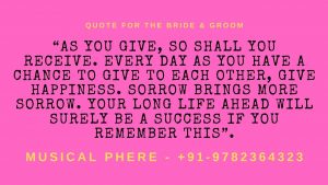 Wedding Musical Phere - Quote for Bride and Groom
